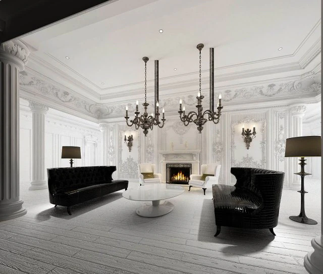 european-style living room design 92 3D Model .c4d .max .obj .3ds .fbx .stl .blend 