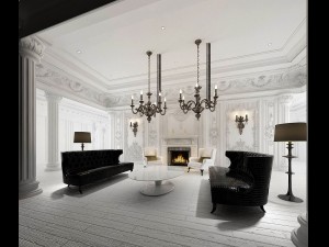 european-style living room design 92 Modello 3D