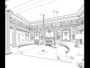 european-style living room design 92 Modelo 3D