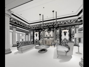 european-style living room design 92 Modelo 3D