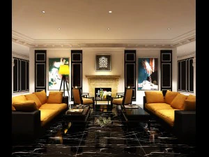 design de sala de estar em estilo europeu 93 Modelo 3D