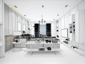 european-style living room design 94 3D Model