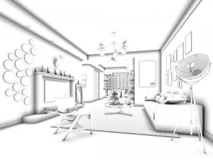 european-style living room design 95 3D Model