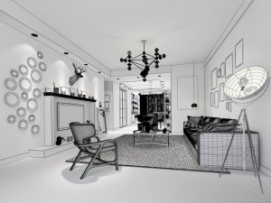 european-style living room design 95 3D-Modell