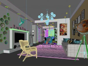 european-style living room design 95 3D Model