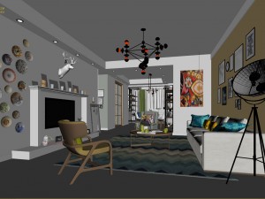 european-style living room design 95 3D-Modell