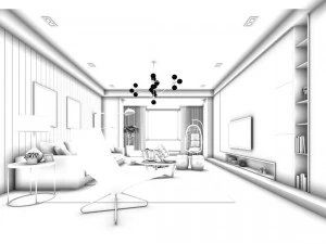 european-style living room design 96 3D Model