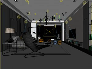 european-style living room design 96 3D Model