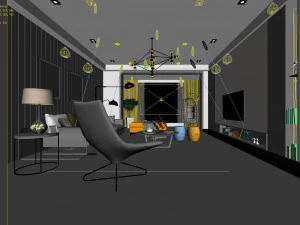 european-style living room design 96 3D Model