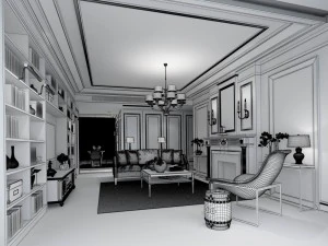 european-style living room design 97 3D Model