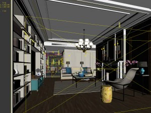 european-style living room design 97 3D Model