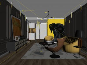 european-style living room design 98 3D Model