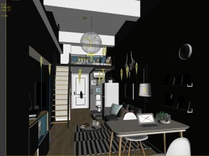 european-style living room design 99 3D Model