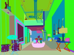 stylish avant-garde living room design 01 3D Модель