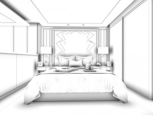 stylish avant-garde living room design 01 3D Модель
