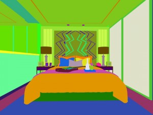 stylish avant-garde living room design 01 3D Модель