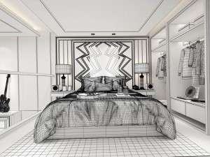 stylish avant-garde living room design 01 3D Модель