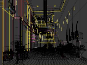 stylish avant-garde living room design 01 3D Модель