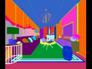 stylish avant-garde living room design 02 Model 3D