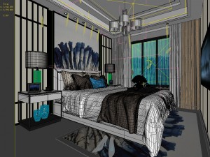 stylish avant-garde living room design 02 Model 3D
