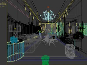 elegante soggiorno dal design d'avanguardia 02 Modello 3D