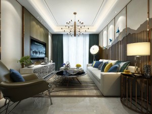stylish avant-garde living room design 03 3D Модель