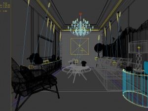 stylish avant-garde living room design 03 3D Модель