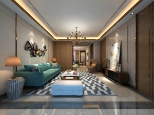 stylish avant-garde living room design 04 3Dモデル