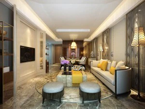 elegante soggiorno dal design d'avanguardia 05 Modello 3D