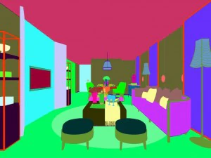 stylish avant-garde living room design 05 3D Model