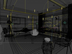 stylish avant-garde living room design 06 Modello 3D