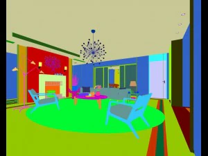 stylish avant-garde living room design 07 3D Model