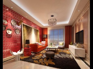 stylish avant-garde living room design 08 3D Model