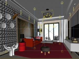 stylish avant-garde living room design 08 3D Модель