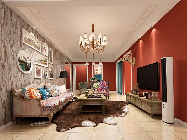 stylish avant-garde living room design 09 3Dモデル .c4d .max .obj .3ds .fbx .stl .blend 