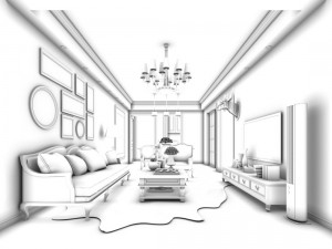 stylish avant-garde living room design 09 3Dモデル