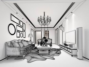 stylish avant-garde living room design 09 3Dモデル