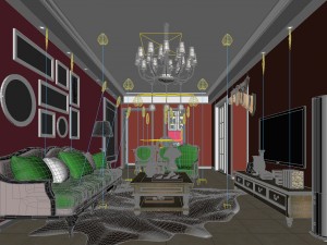 stylish avant-garde living room design 09 3Dモデル