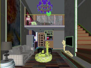 elegante soggiorno dal design d'avanguardia 11 Modello 3D