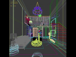 stylish avant-garde living room design 11 3D Модель