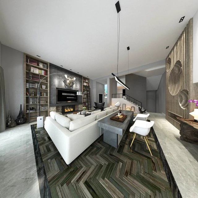 stylish avant-garde living room design 12 3D Model .c4d .max .obj .3ds .fbx .stl .blend 