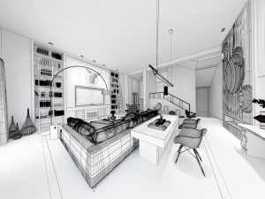 stylish avant-garde living room design 12 3Dモデル