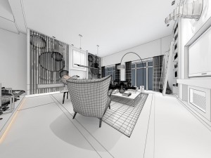 stylish avant-garde living room design 12 3Dモデル