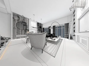 stylish avant-garde living room design 12 3D Model