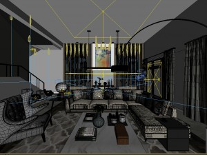 stylish avant-garde living room design 12 3Dモデル