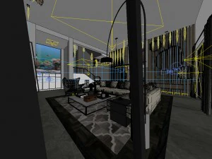stylish avant-garde living room design 12 3D Model