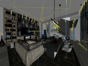 stylish avant-garde living room design 12 3D Model