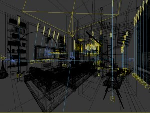 stylish avant-garde living room design 12 3D Model