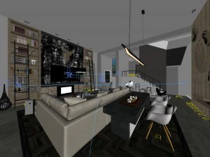 stylish avant-garde living room design 12 3D Model