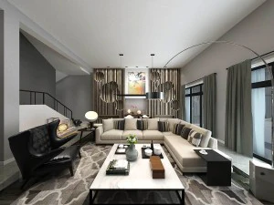 stylish avant-garde living room design 12 3D Model
